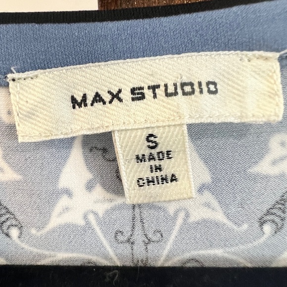 MAX STUDIO Women's Sleeveless Dress, BLUE/WHITE, Size S - Picture 4 of 7